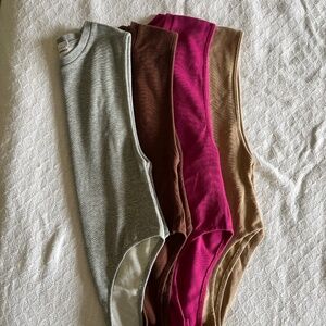 Sleeveless bodysuits